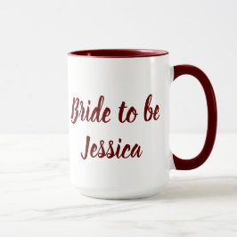 Bridge to be Burgundy Elegant Script Geschenke Hoc Tasse