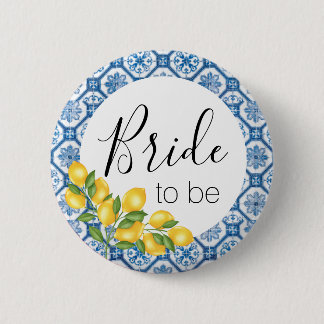 Bridge to Be Button - Blue Tile und Lemons