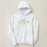 Bridge to Be Gold Foil and White with Heart Hoodie<br><div class="desc">Bride to Be Imitats Gold Foil und White Sweat Shirt für eine Hochzeit,  Brautparty,  Junggeselinnen-Abschied,  Hochzeitsfeier.</div>