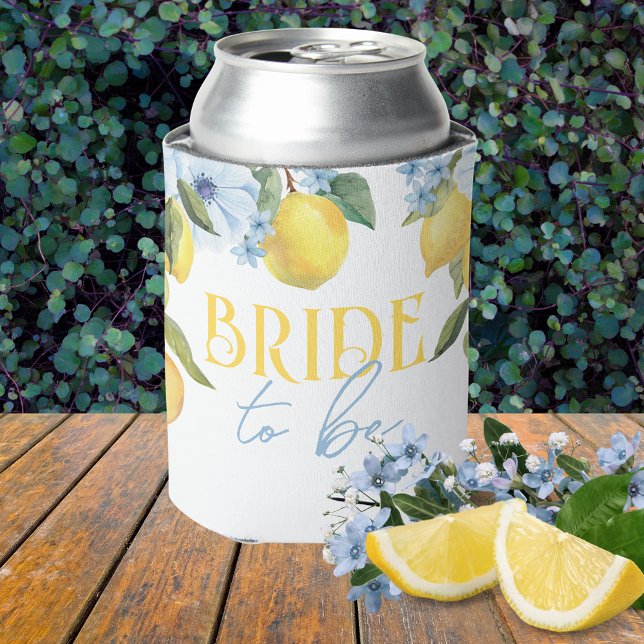 Bridge to be Main Squeeze Lemon & Blume Dosenkühler (Bride to Be Can Cooler for Lemon Bridal Showers or Engagement Parties)