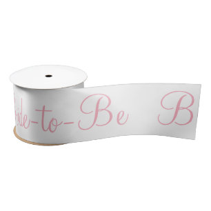 Bridge to be Pink White Brautparty Satin Ribbon Satinband