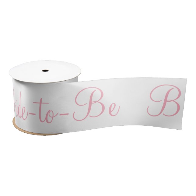 Bridge to be Pink White Brautparty Satin Ribbon Satinband (Spule)