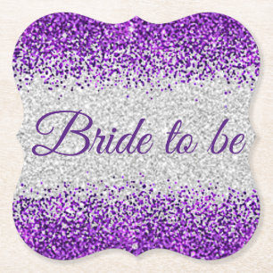 Bridge to be - White Silver / Lila Sparkle Untersetzer