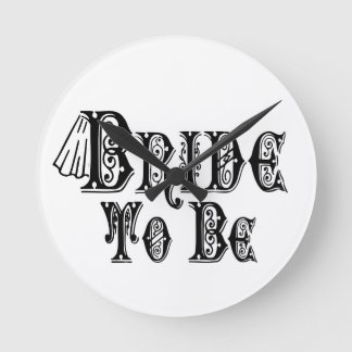 Bridge to be with Veil, Extravagant Black Type Runde Wanduhr