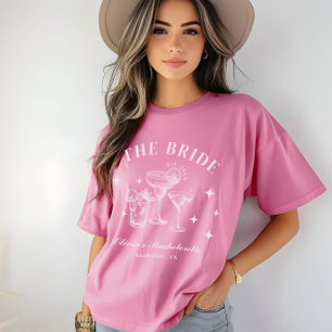 Bridge Travel Hot Pink Cocktail Bachelorette T-Shirt