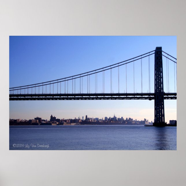 Bridge und NY Skyline Print Poster (Vorne)