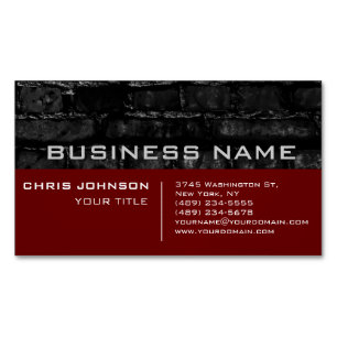 Bridge Wall Red Contemporary Business Card Magnetische Visitenkarte
