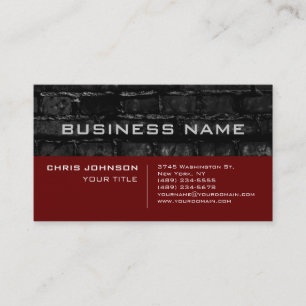 Bridge Wall Red Contemporary Business Card Visitenkarte