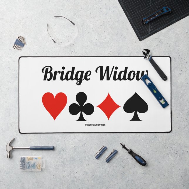Bridge Widow Vier-Card-Anzug Bridge Game Spaß Schreibtischunterlage (Arbeitsplatz)