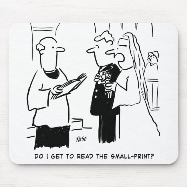Bridge Will Karo Small Print Cartoon Mousepad (Vorne)