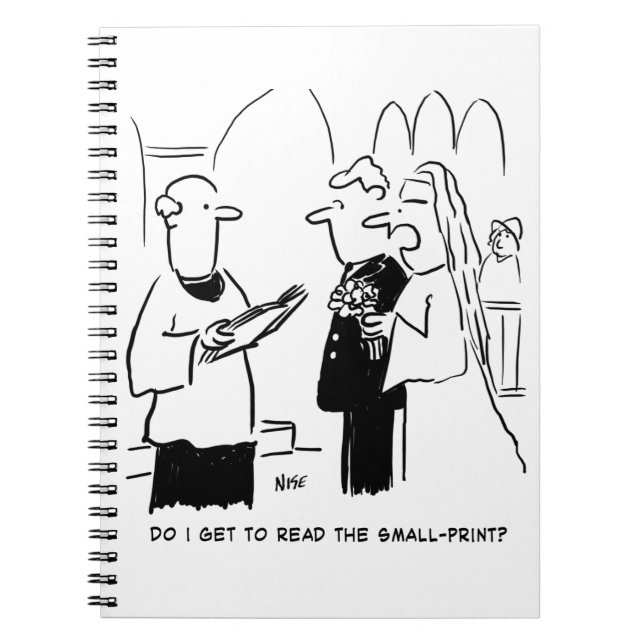 Bridge Will Karo Small Print Cartoon Notizblock (Vorderseite)