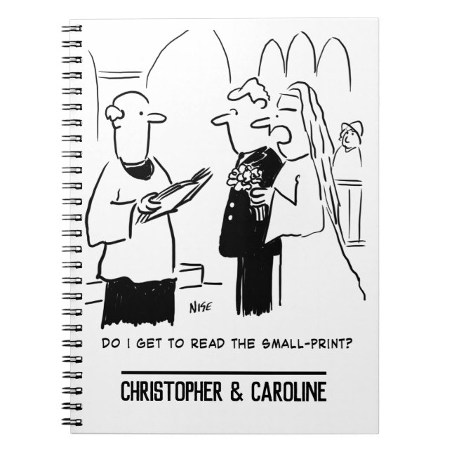 Bridge Will Karo Small Print Cartoon Notizblock (Vorderseite)