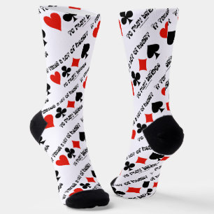 Bridge zu spielen braucht viel Herz Socken