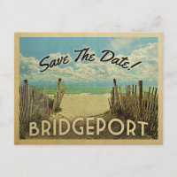 Bridgeport Beach Save the Date Vintag Nautic