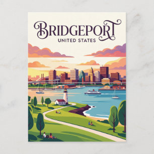 Bridgeport Connecticut Postkarte