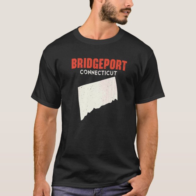 Bridgeport Connecticut USA Staat America Travel Co T-Shirt (Vorderseite)