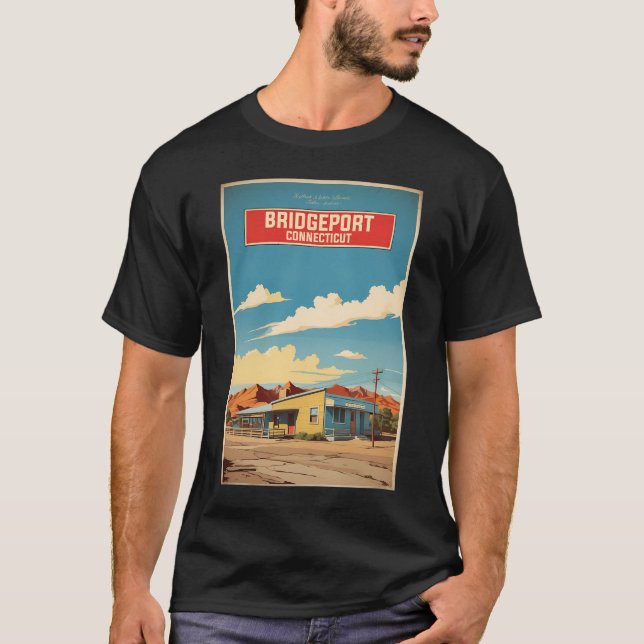 Bridgeport Connecticut Usa Vintage Tourismus T-Shirt (Vorderseite)
