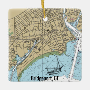 Bridgeport CT Chart Keramikornament