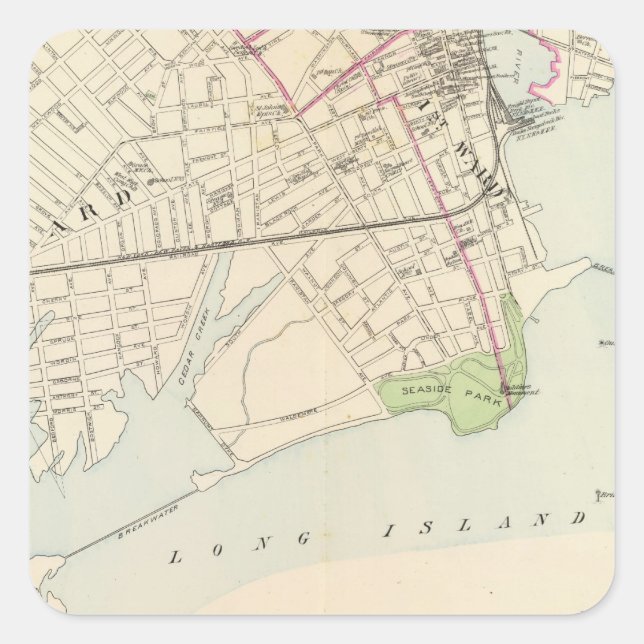 Bridgeport, Süden Quadratischer Aufkleber (Vorderseite)