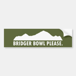 Bridger Bowl Bitte Autoaufkleber