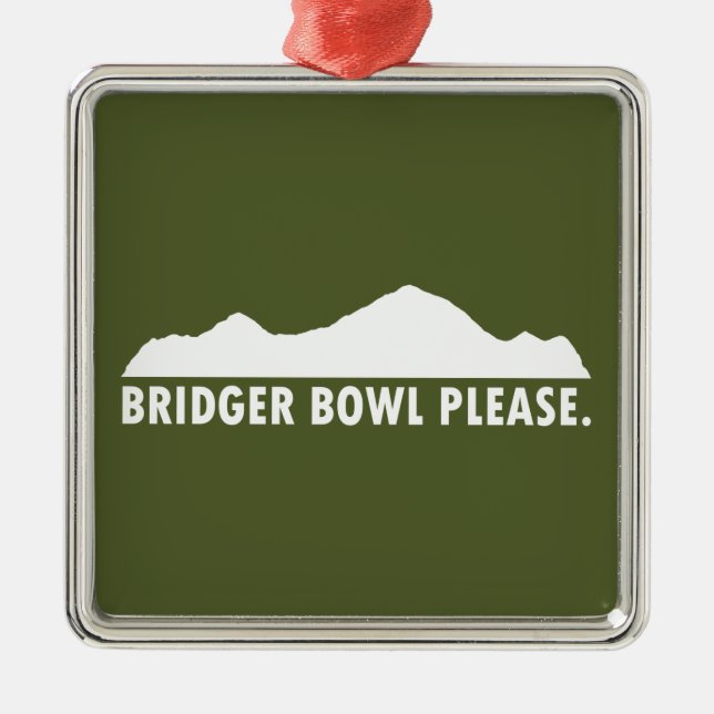 Bridger Bowl Bitte Ornament Aus Metall (Vorne)