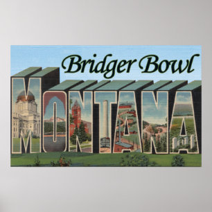Bridger Bowl, Montana - Große Briefszenen Poster