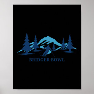 Bridger Bowl Montana Skigebiet Skifahren Poster