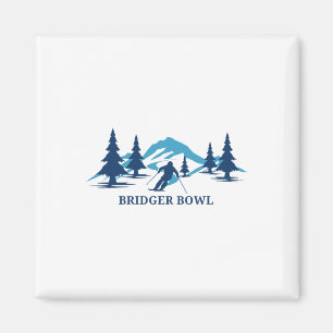 Bridger Bowl Montana Skigebiet Skifahren Skifahrer Magnet