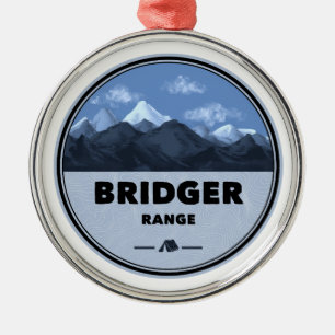 Bridger Range Montana Camping Ornament Aus Metall
