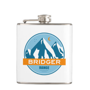 Bridger Range Montana Sterne Mond Flachmann