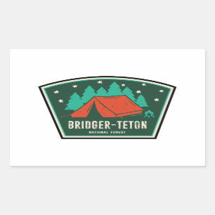 Bridger-Teton National Forest Camping Rechteckiger Aufkleber