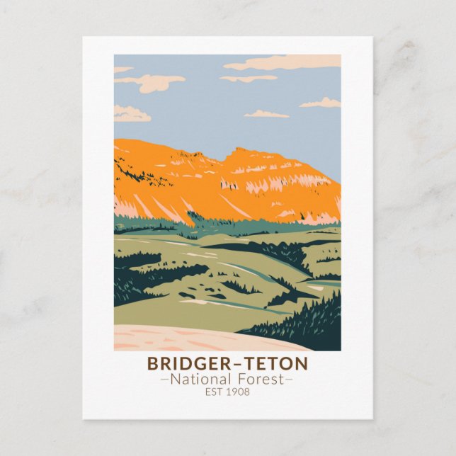 Bridger Teton National Forest Sheep Mountain Postkarte (Vorderseite)