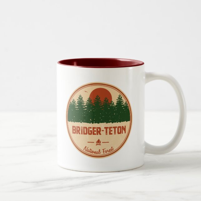 Bridger-Teton-Nationalwald Zweifarbige Tasse (Rechts)