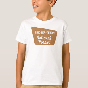 Bridger-Teton staatlicher Wald (Zeichen) T-Shirt