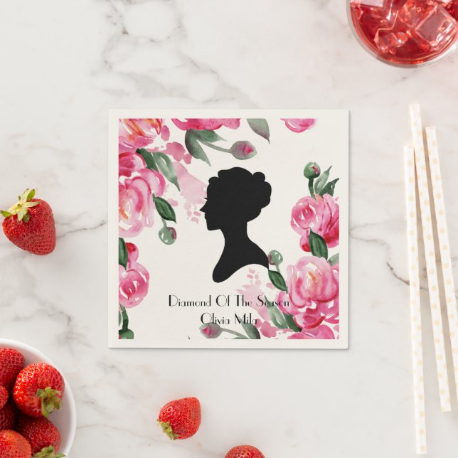 BRIDGERTON FLORAL BRAUTPARTY SERVIETTE (Beispiel)