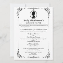 Bridgerton-Hochzeitseinladung – Regency-Stil  