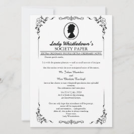 Bridgerton-Hochzeitseinladung – Regency-Stil Einladung