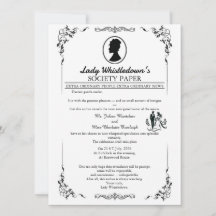 Bridgerton-Hochzeitseinladung – Regency-Stil  