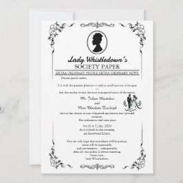 Bridgerton-Hochzeitseinladung – Regency-Stil Einladung