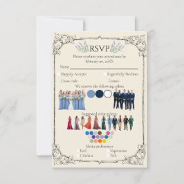 Bridgerton Inspired Regency Society RSVP All-in-On Karte