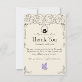 Bridgerton Inspired Regency Society Thank You Dankeskarte