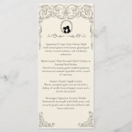 Bridgerton Inspired Regency Society Wedding Menu Menükarte