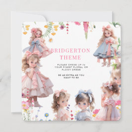 Bridgerton Themed Girl Dress up Geburtstagsparty Einladung