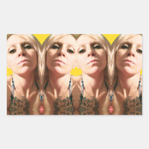 Bridget Cubed Rechteckiger Aufkleber