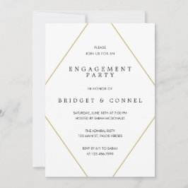Bridget Geometric Modern Engagement Party Einladung