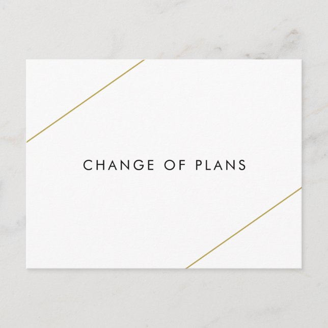 Bridget Geometric Modern Wedding Ankündigungspostkarte (Vorderseite)