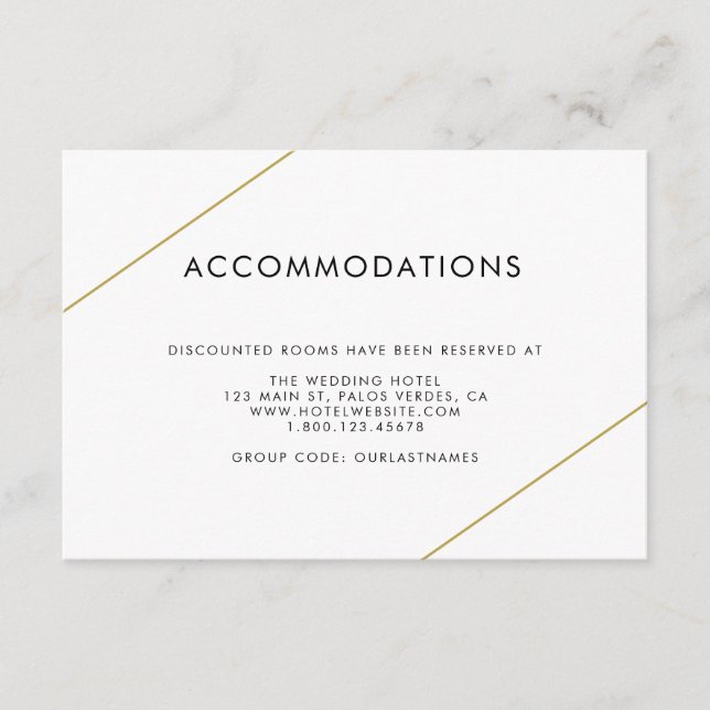 Bridget Geometric Modern Wedding Begleitkarte (Vorderseite)