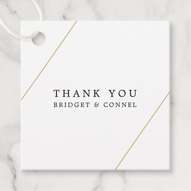 Bridget Geometric Modern Wedding Geschenkanhänger (Vorderseite)