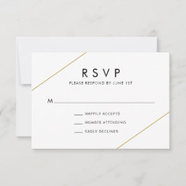 Bridget Geometric Modern Wedding RSVP Karte