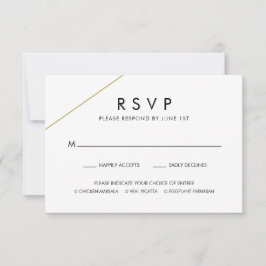 Bridget Geometric Modern Wedding RSVP Karte